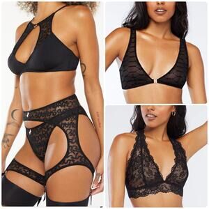 SAVAGE X Fenty 3 Piece Lace Bralettes Suspender Belt Bundle MINT CONDITION Sz XL